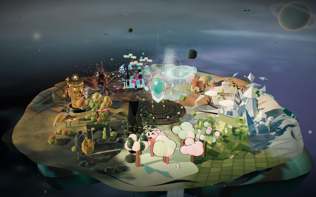 万相环：夜色中十一重画境彼此渗透的环形岛